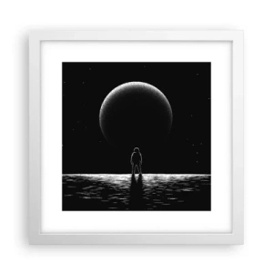 Pôster em moldura branca - Cara a cara - 30x30 cm