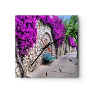 Relógio de parede - Relógio em vidro - Vamos encontrar-nos o mais depressa possível - 40x40 cm