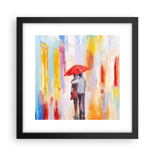 Pôster com moldura preta - Que continue a chover - 30x30 cm