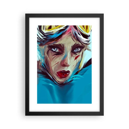 Pôster com moldura preta - A guerreira das estradas - 30x40 cm