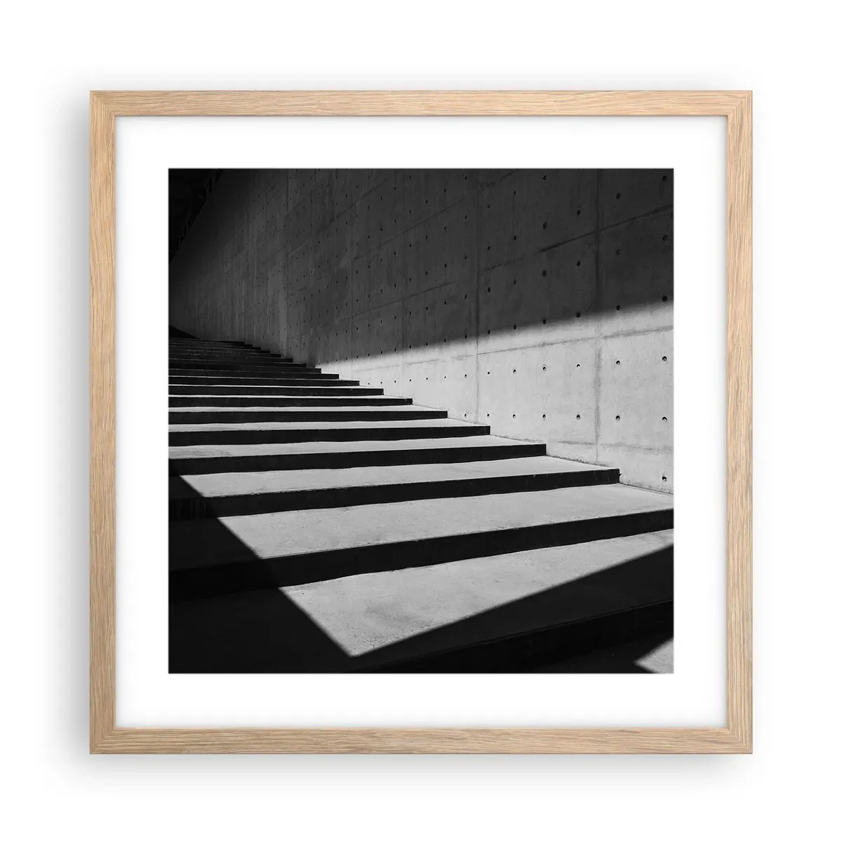 Pôster com moldura de carvalho claro - A beleza crua do modernismo - 40x40 cm
