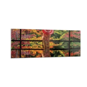 Quadro em vidro - No templo da natureza - 140x50 cm