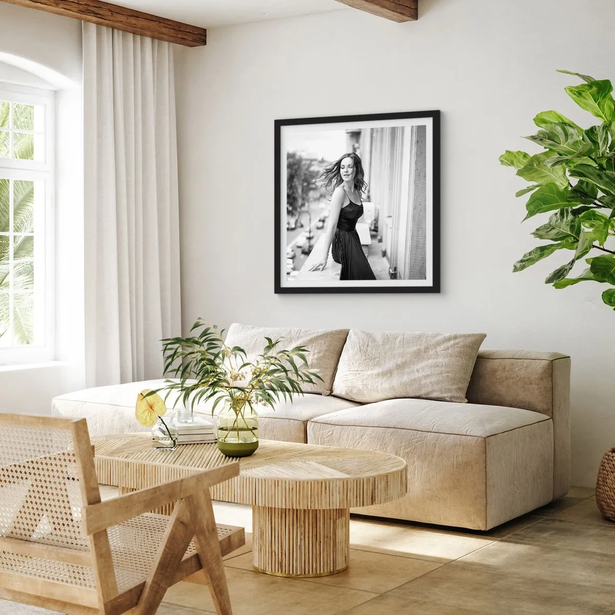 Pôster com moldura preta - Certamente uma parisiense - 30x30 cm