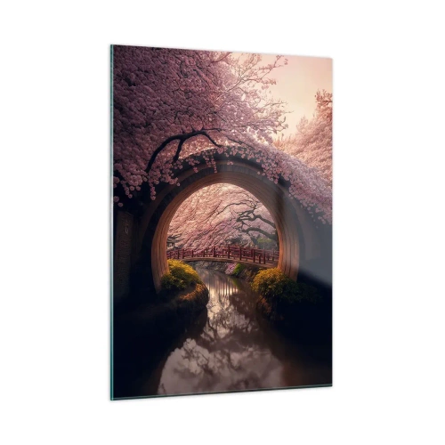 Quadro em vidro - Primavera japonesa - 50x70 cm