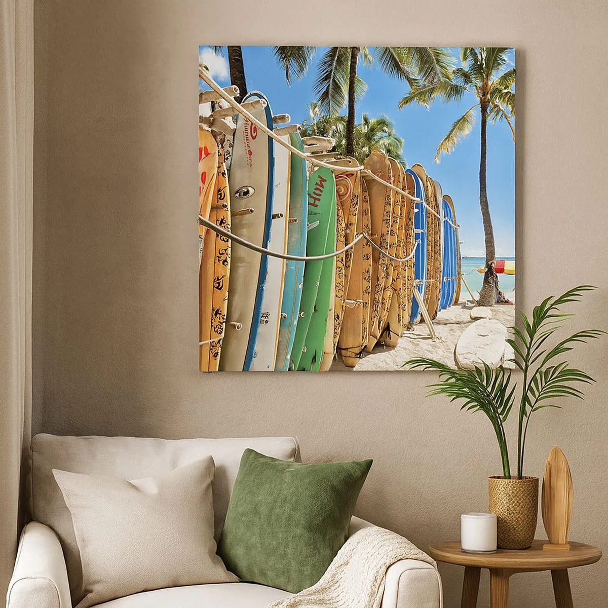 Quadro em tela - Diversão ensolarada - 30x30 cm