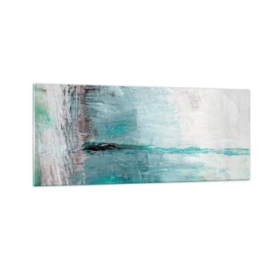 Quadro em vidro - Horizontalmente em azul - 100x40 cm