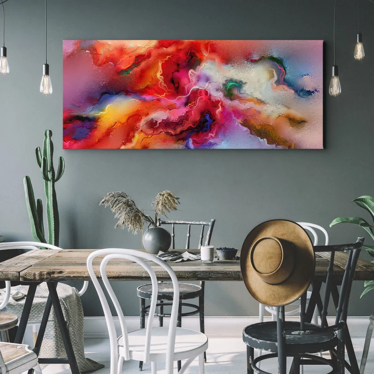 Quadro em tela - Como capturar os sonhos - fumo - 140x50 cm