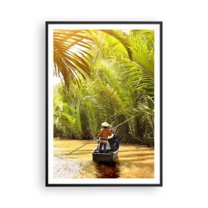 Pôster com moldura preta - Desfiladeiro das palmeiras - 70x100 cm