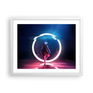 Pôster em moldura branca - Entre Mundos - 50x40 cm