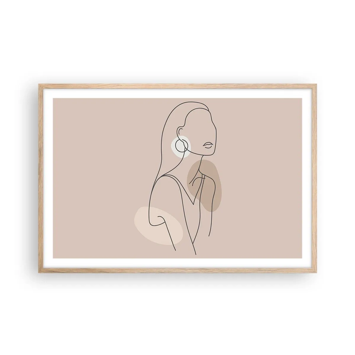 Pôster com moldura de carvalho claro - Um ícone da feminilidade - 91x61 cm