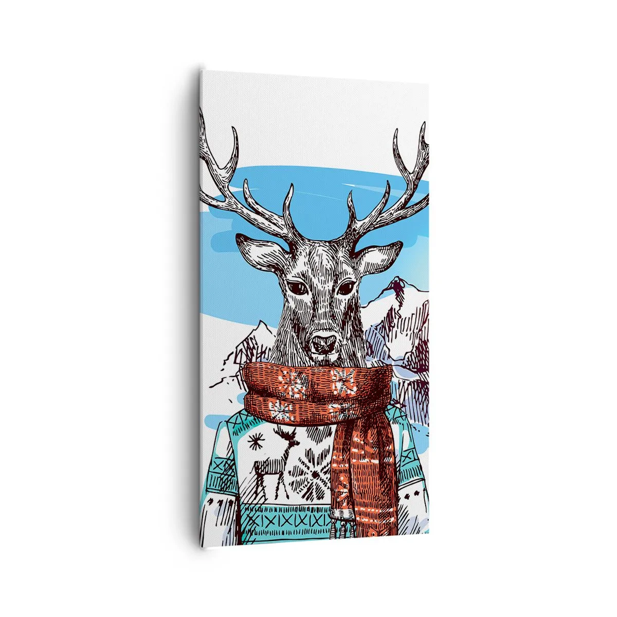 Quadro em tela - Nem o veado passa frio - 65x120 cm