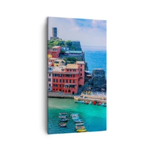 Quadro em tela - Cidade mágica mediterrânea - 45x80 cm