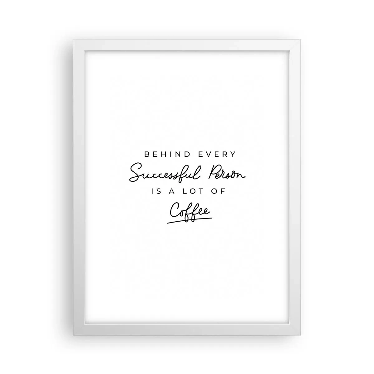 Pôster em moldura branca - O segredo do sucesso - 30x40 cm