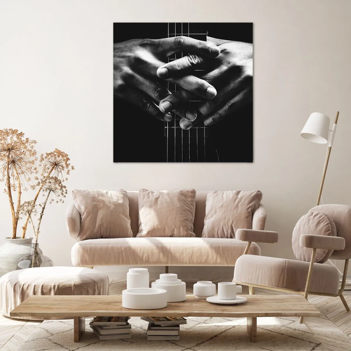 Quadro em tela - Oração do artista - 40x40 cm