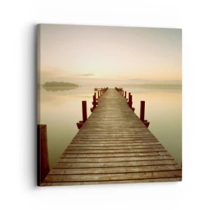 Quadro em tela - Antes do amanhecer, nascer do sol, luz - 30x30 cm