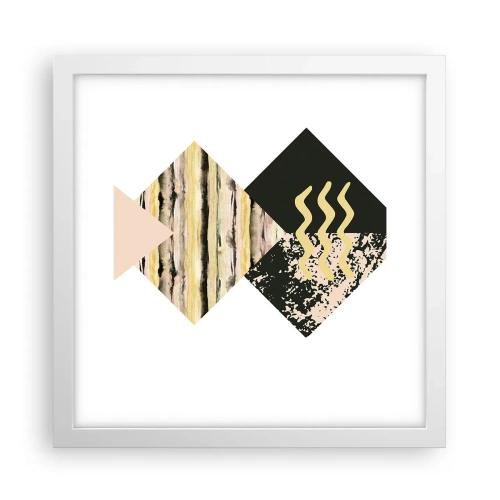 Pôster em moldura branca - Não é tão simples assim - 30x30 cm