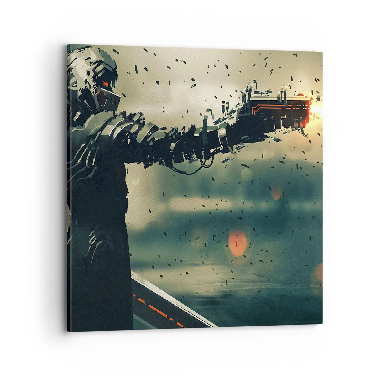 Quadro em tela - Arma letal - seu próprio Exterminador do Futuro - 70x70 cm
