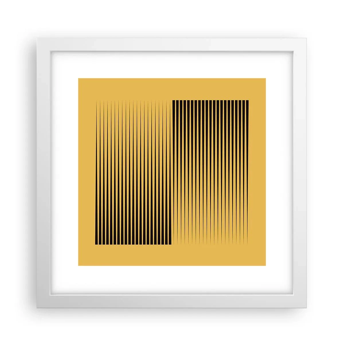 Pôster em moldura branca - Quadratura de opostos - 30x30 cm