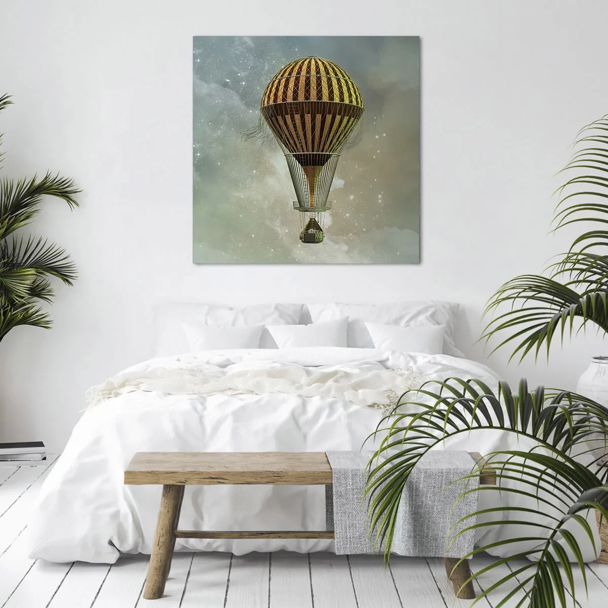 Quadro em tela - Voos pioneiros - 60x60 cm