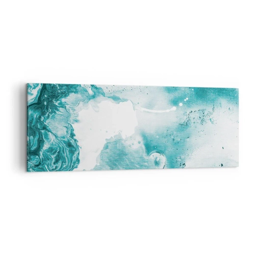 Quadro em tela - Inundado em azul - 140x50 cm