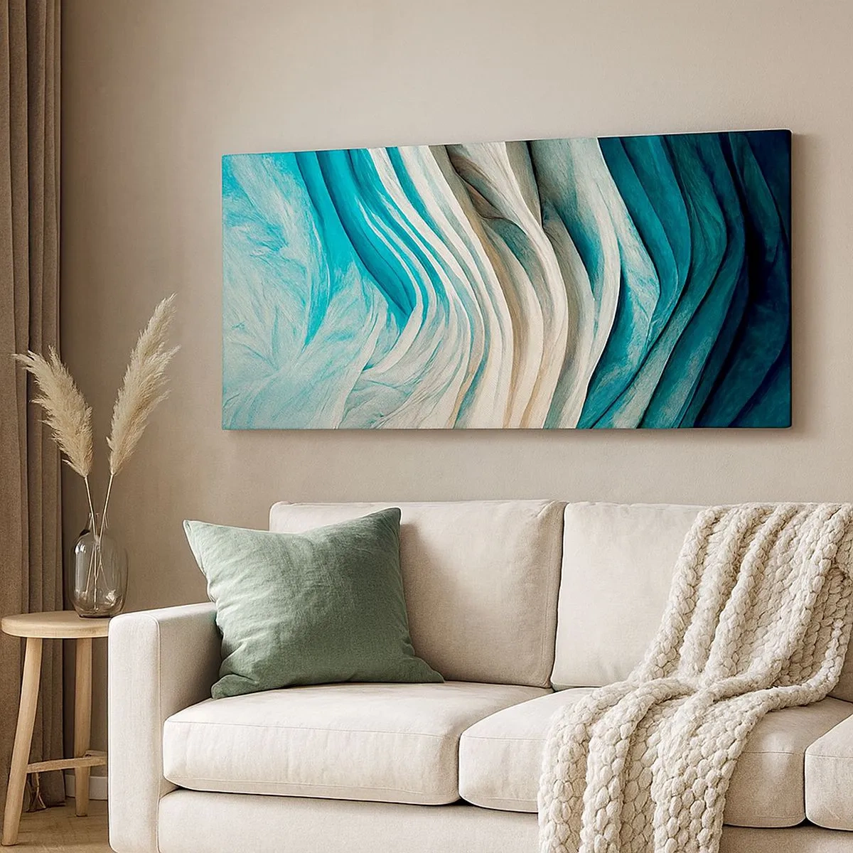 Quadro em tela - Insaciabilidade azul - 100x40 cm