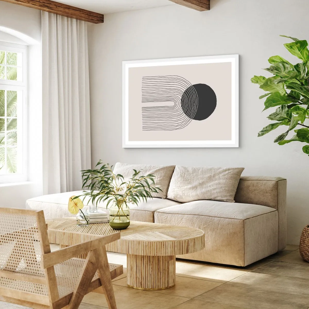 Pôster em moldura branca - Tremores e confiança - 70x50 cm