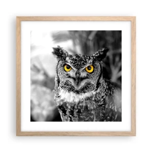 Pôster com moldura de carvalho claro - Nada pode ser escondido - 40x40 cm