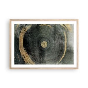 Pôster com moldura de carvalho claro - Mudança e persistência - 70x50 cm