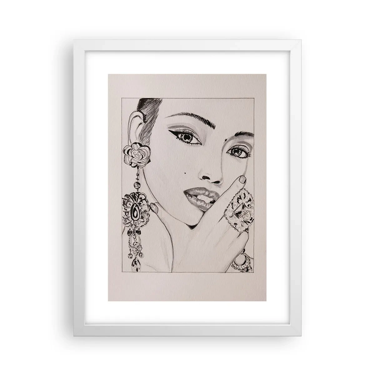 Pôster em moldura branca - A joia mais linda - 30x40 cm