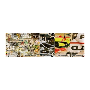 Amostra de papel de parede autocolante Deluxe Sticker - O caos - Grafite, Mural, Pedaço - 100x30 cm