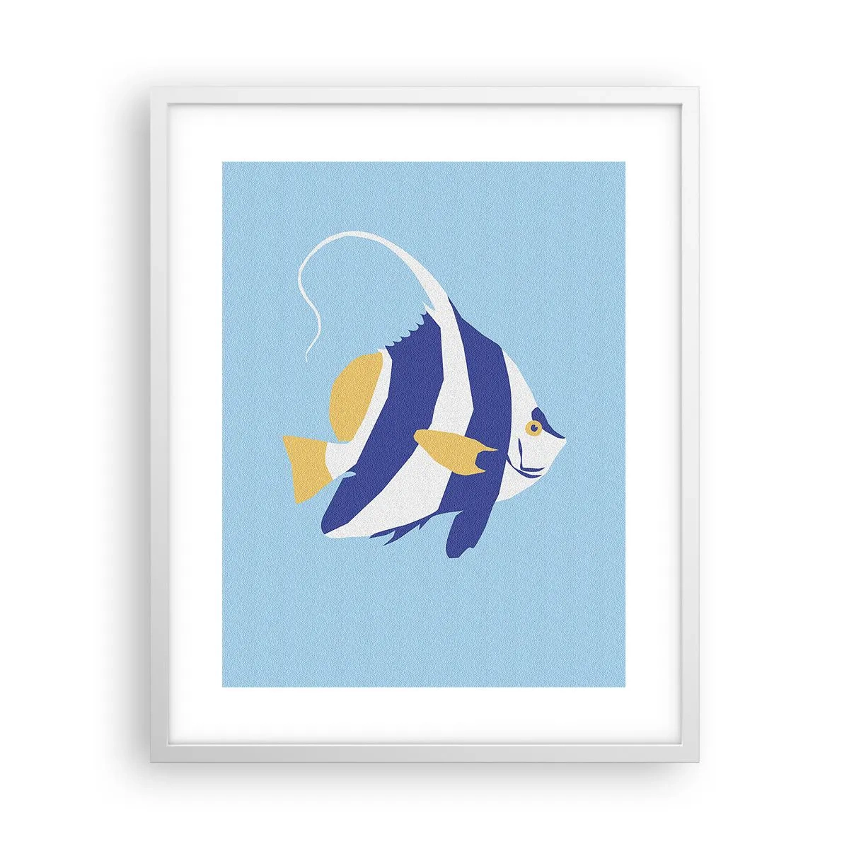 Pôster em moldura branca - Saudades das águas tropicais - 40x50 cm