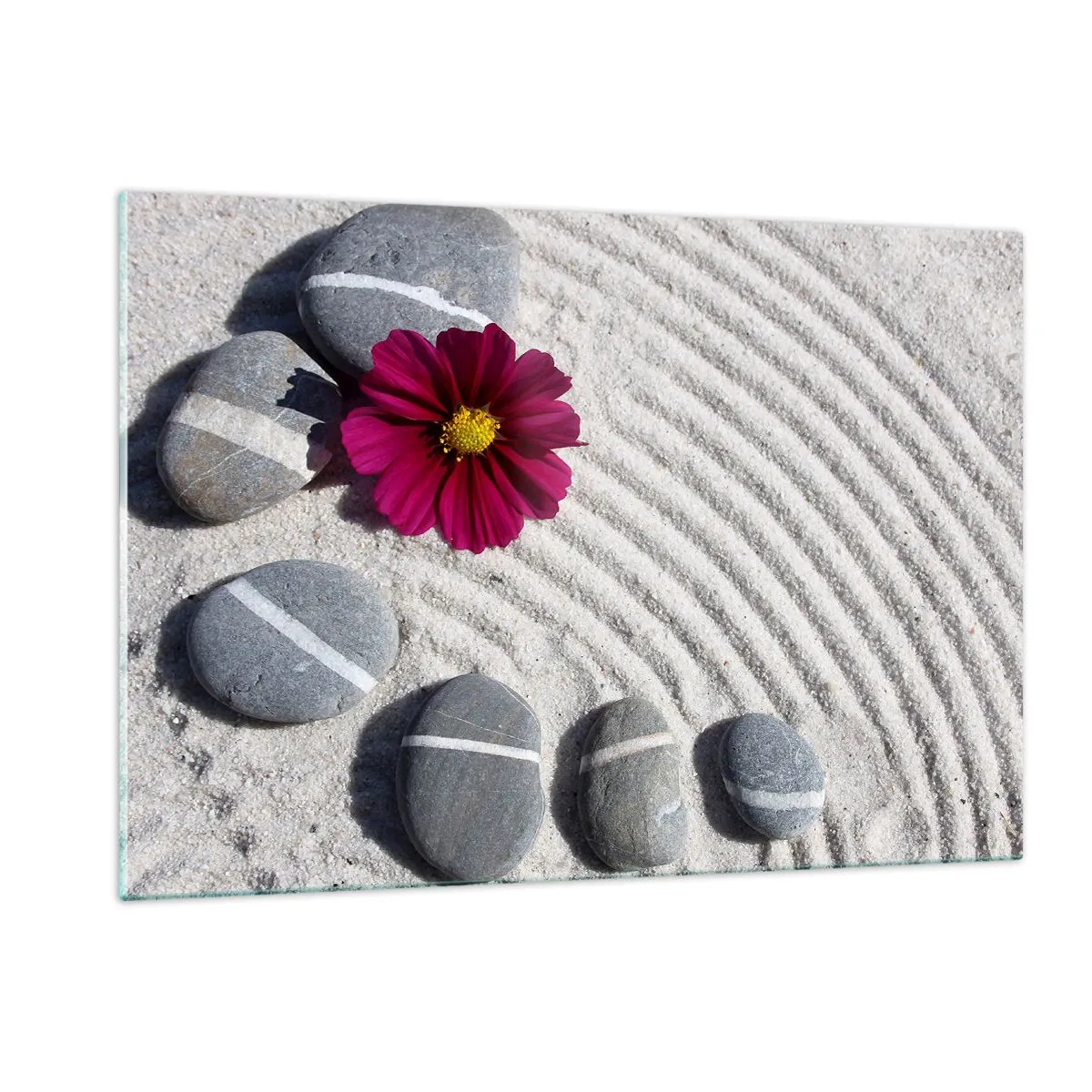 Quadro em vidro - Energia e paz do círculo mágico da natureza - 120x80 cm