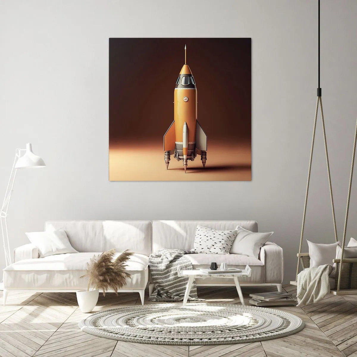 Quadro em tela - Tudo começa com um sonho - 70x70 cm