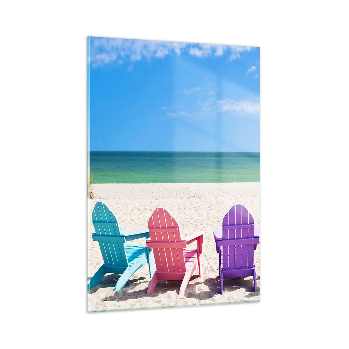 Quadro em vidro - Praia do arco-íris - 50x70 cm