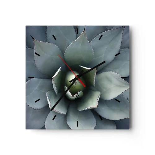 Relógio de parede - Relógio em vidro - Atrai e adverte - 30x30 cm