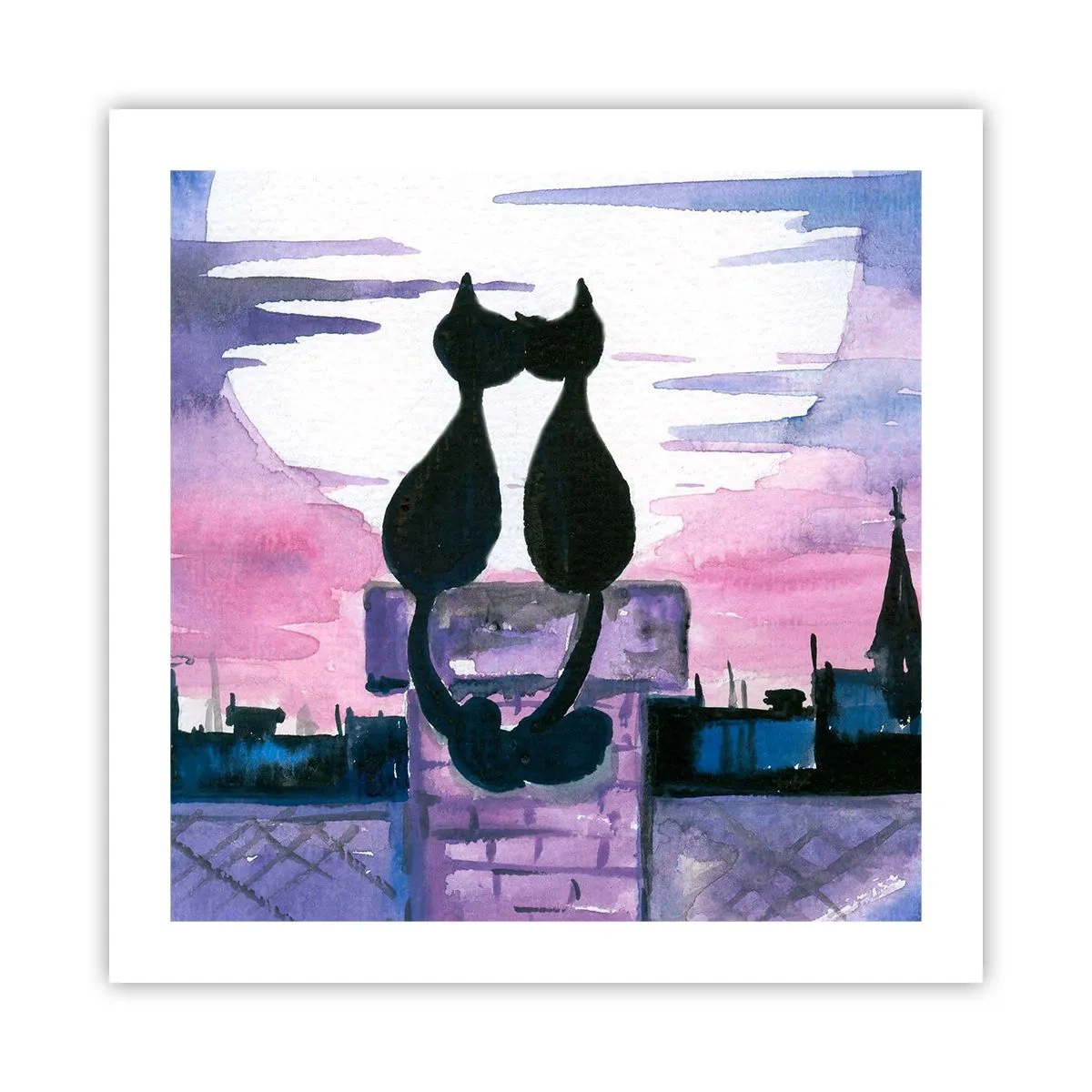 Pôster - Rendez-vous sob a lua - 50x50 cm