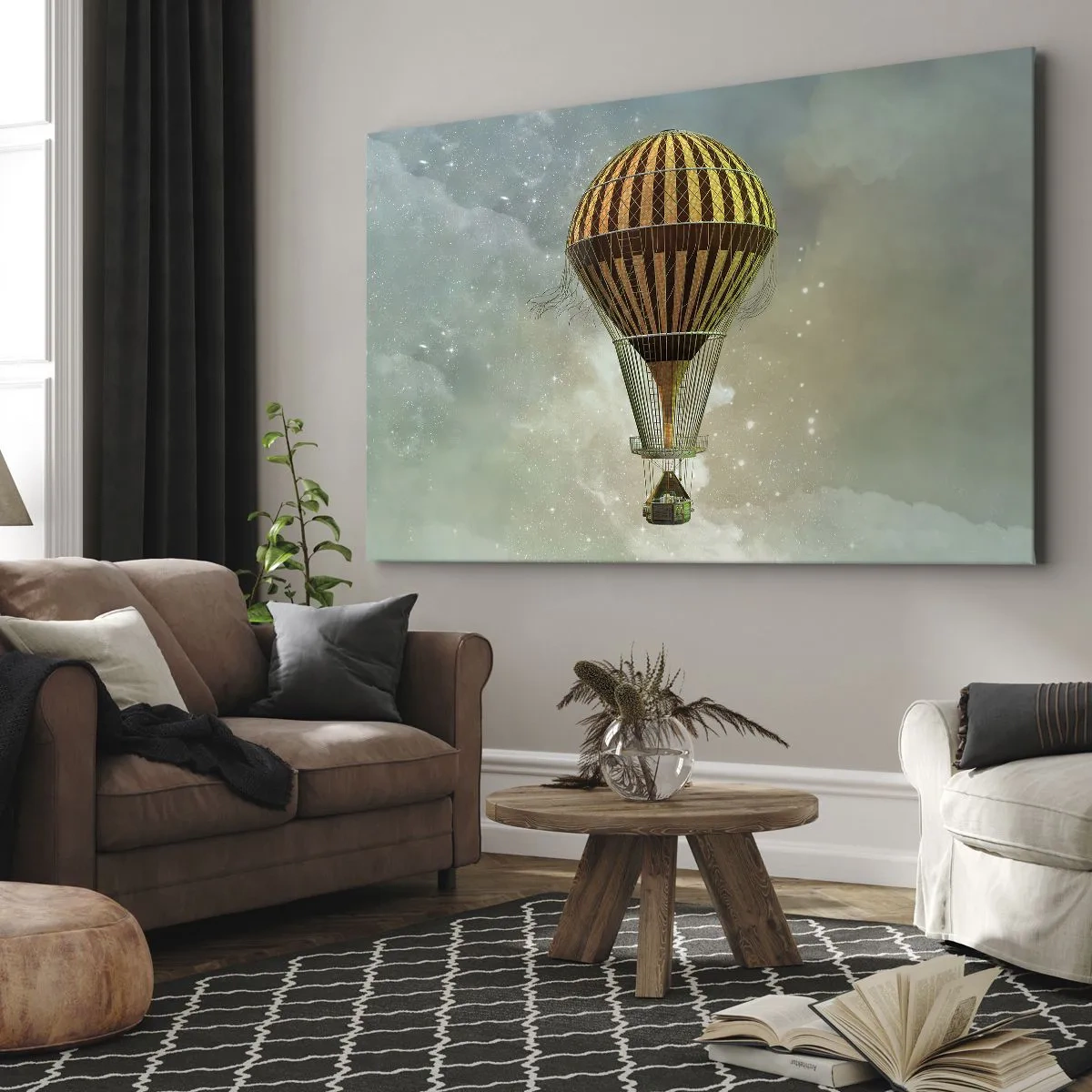 Quadro em tela - Voos pioneiros - 70x50 cm