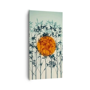 Quadro em tela - Sol japonês - 65x120 cm