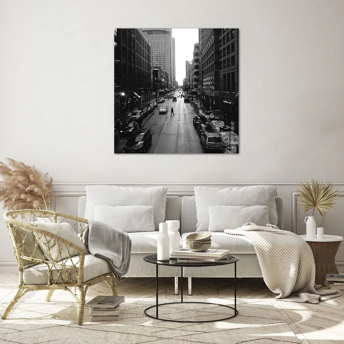 Quadro em vidro - Outro dia como todos os dias - 40x40 cm