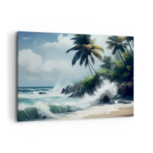 Quadro em tela - Em uma costa tropical - 120x80 cm