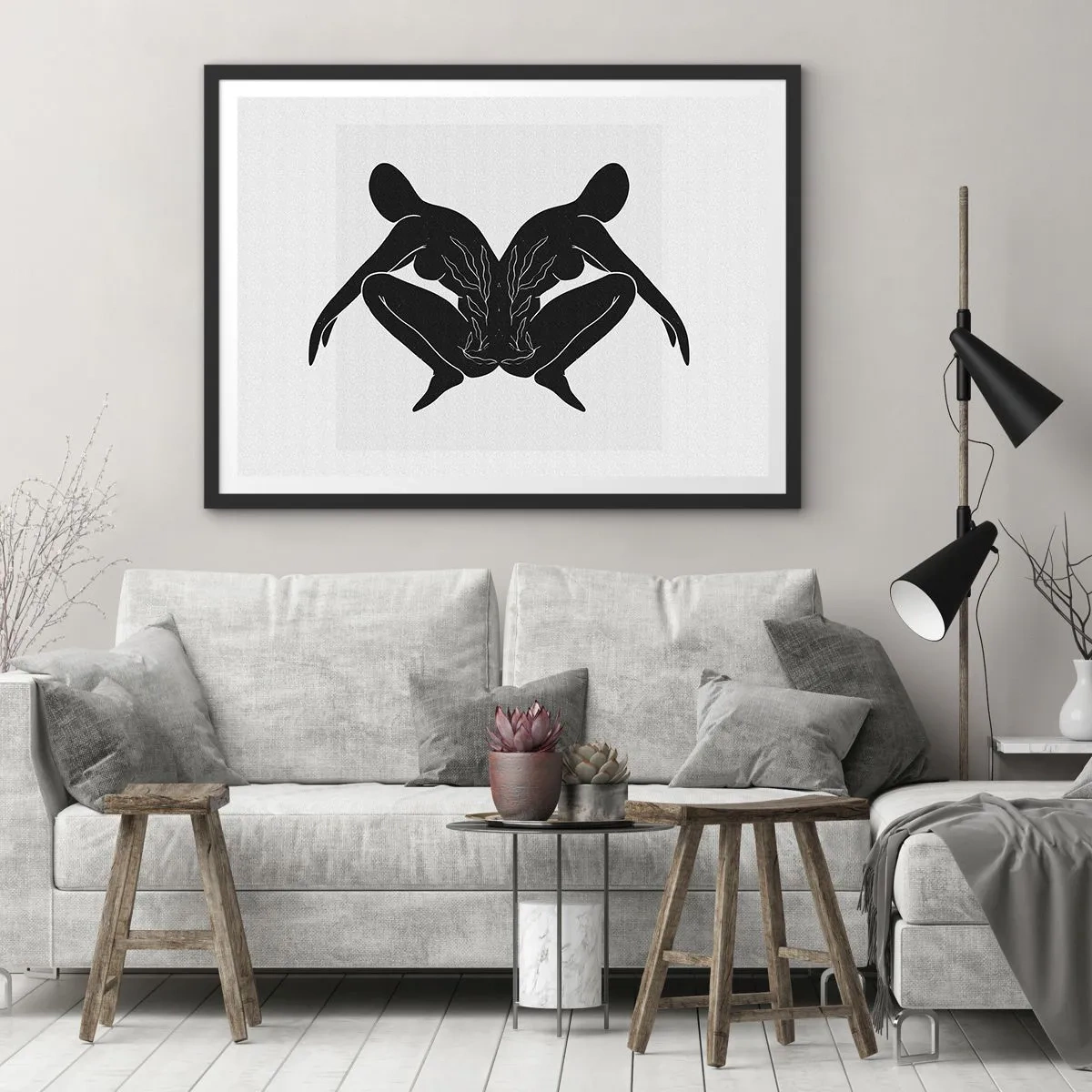 Pôster com moldura preta - Uma alma comum - 70x50 cm