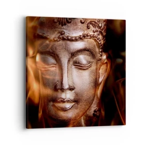 Quadro em tela - Só existe o aqui e agora - 40x40 cm