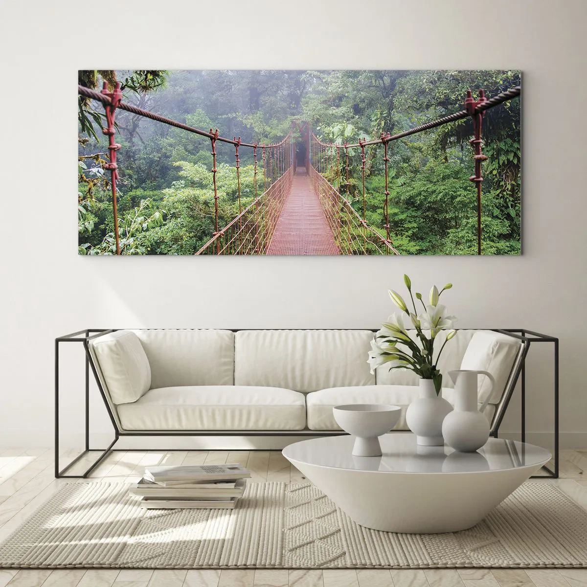 Quadro em vidro - Suspenso acima das copas - 120x50 cm
