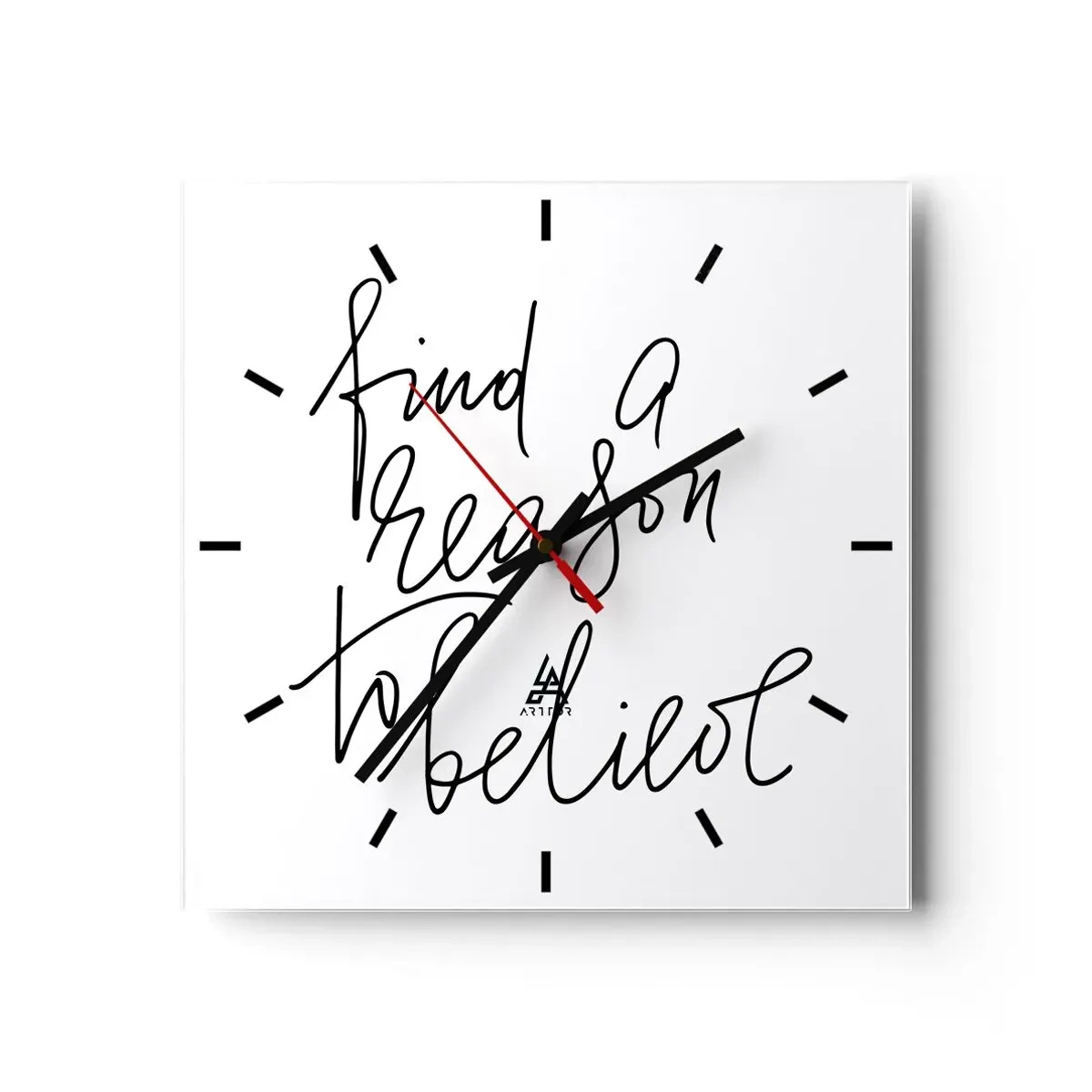 Relógio de parede - Relógio em vidro - É possível - 40x40 cm