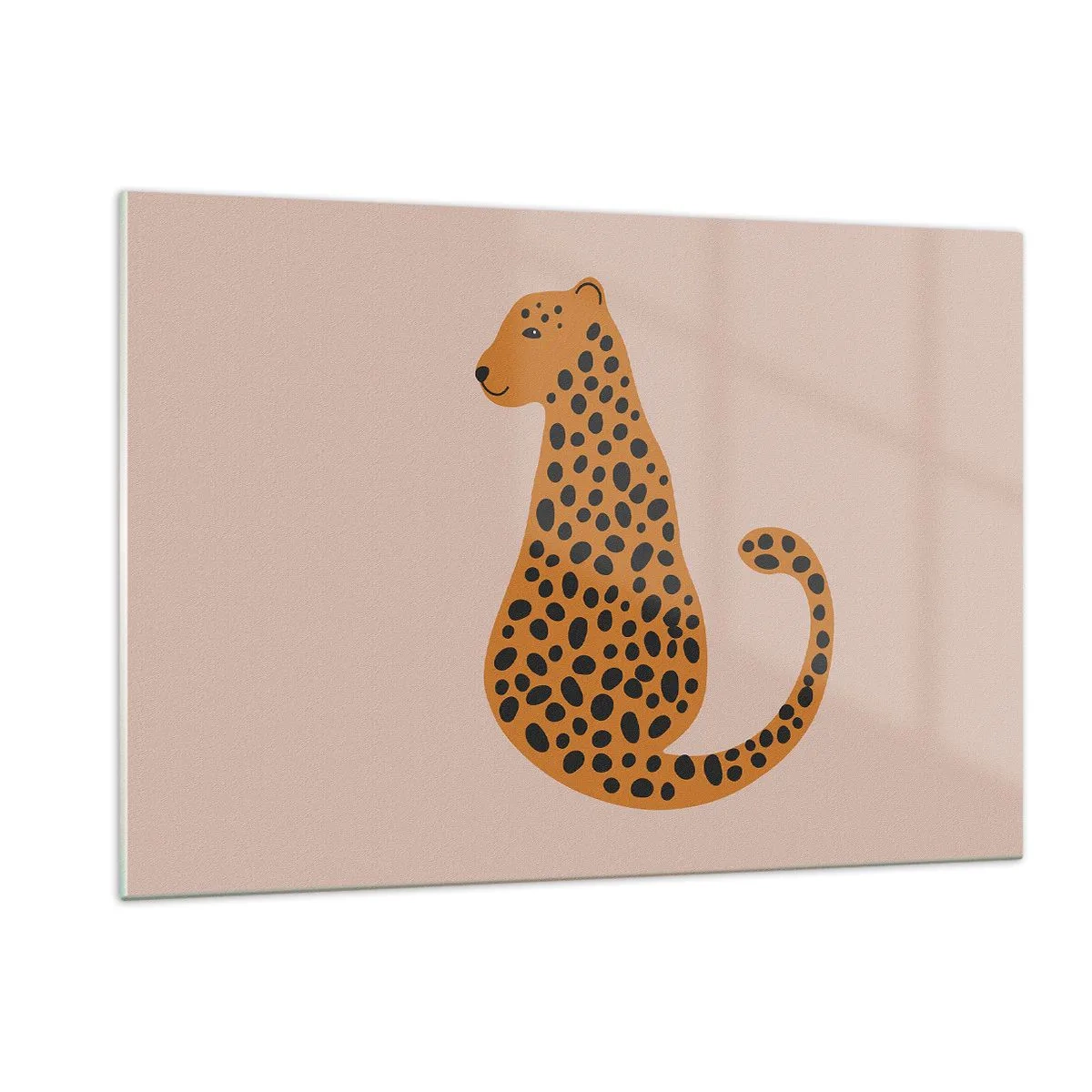 Quadro em vidro - A estampa de leopardo está na moda - 120x80 cm