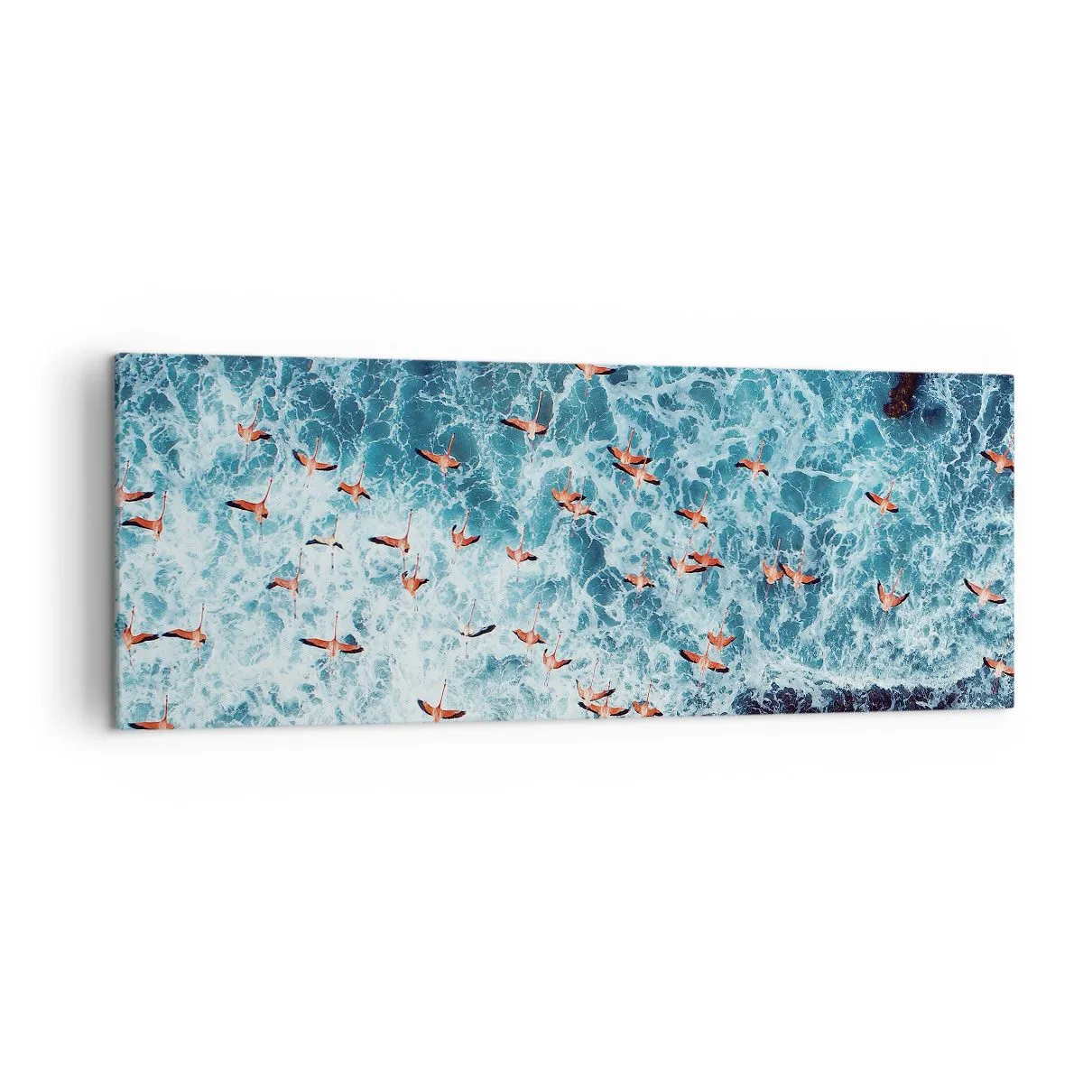 Quadro em tela - Desfile à beira-mar - 140x50 cm