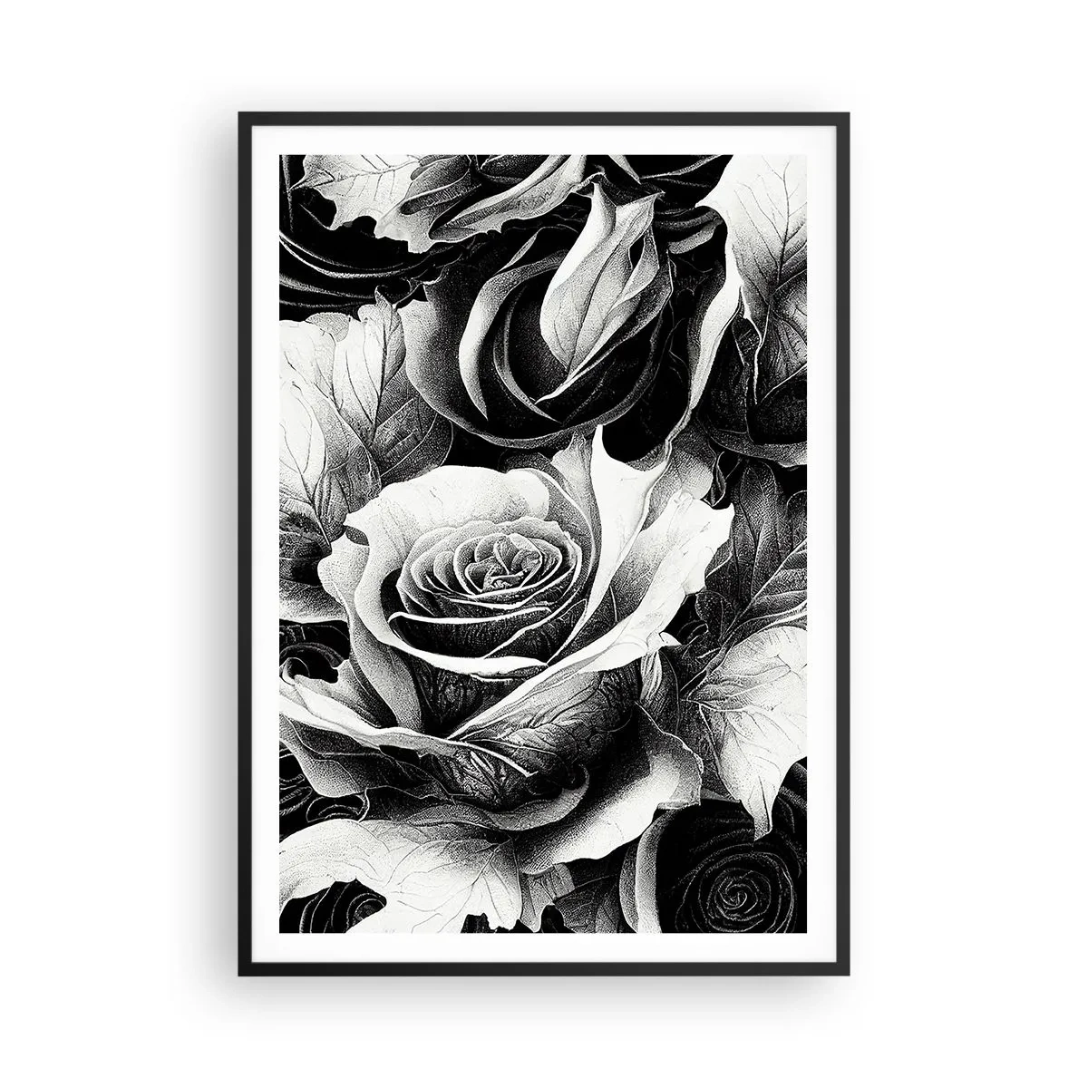 Pôster com moldura preta - Sempre uma rainha - 70x100 cm
