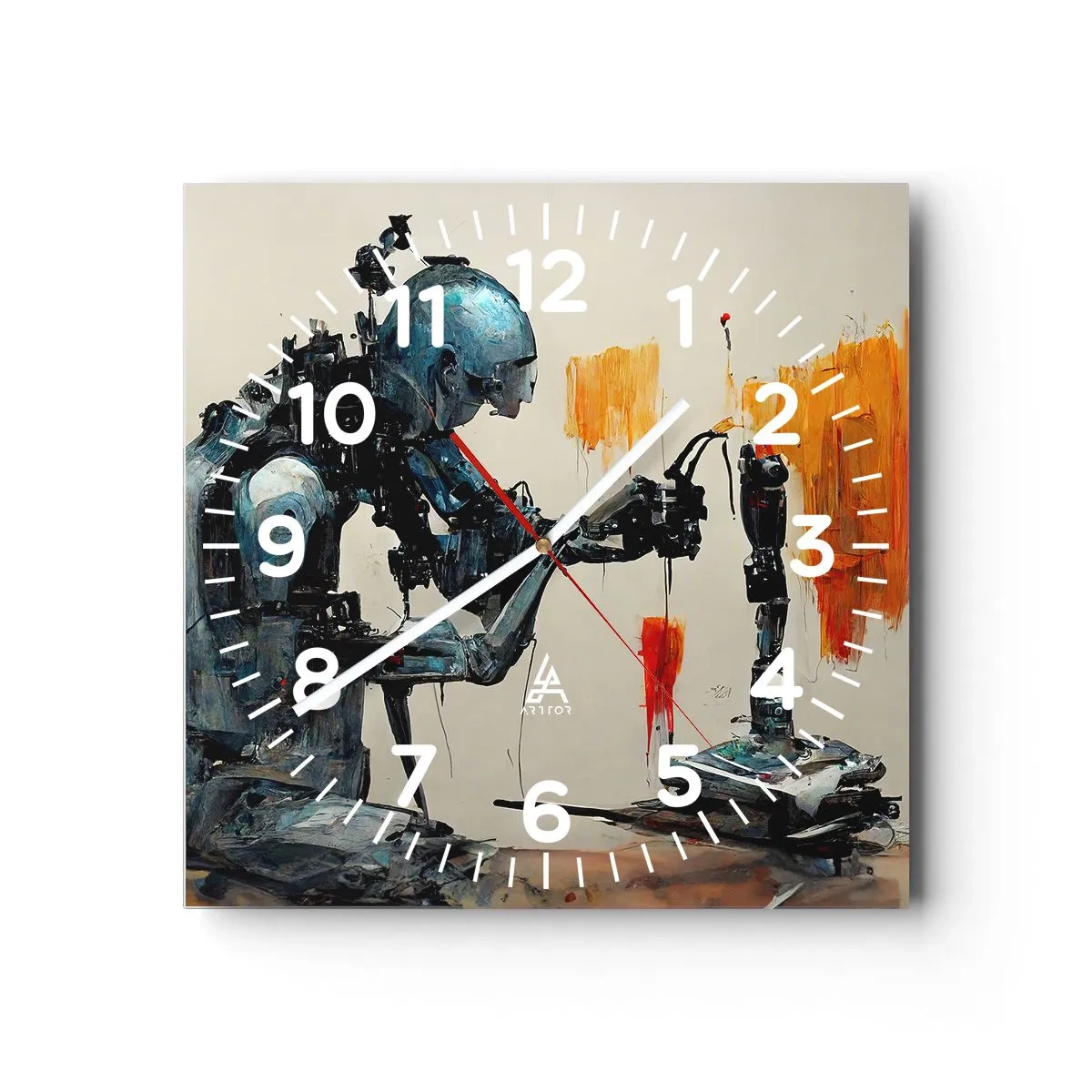 Relógio de parede - Relógio em vidro - Já amanhã… - 40x40 cm