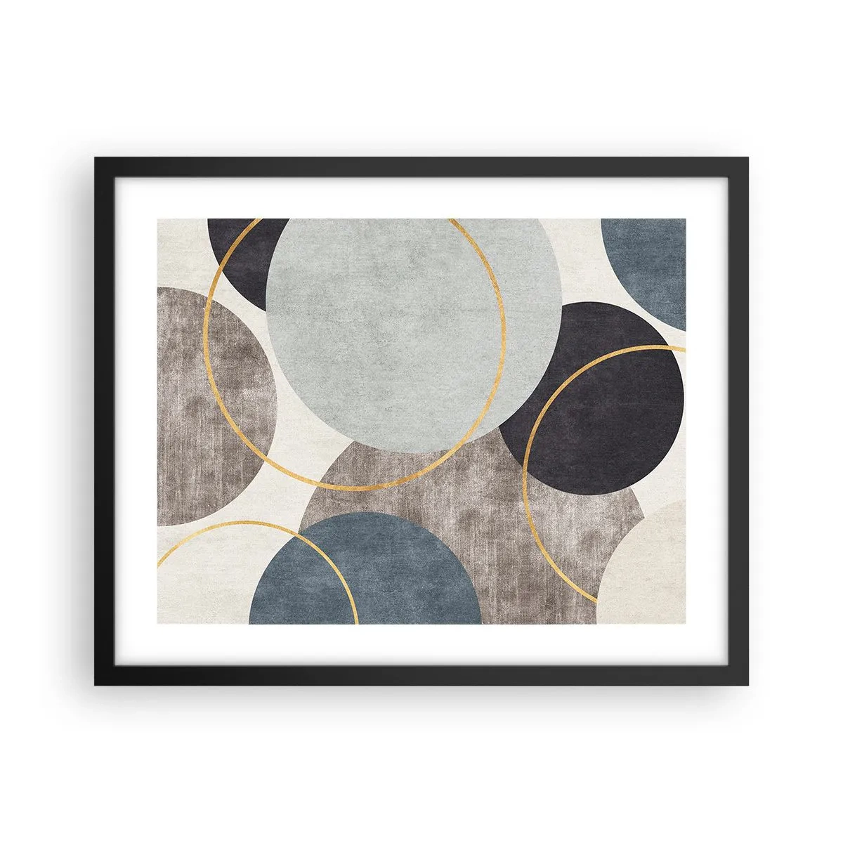 Pôster com moldura preta - Roda por roda - 50x40 cm