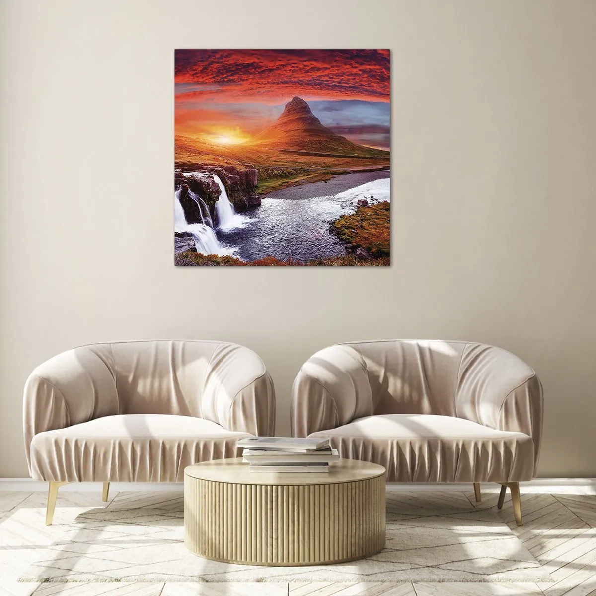 Quadro em vidro - A vista da Terra Média - 40x40 cm